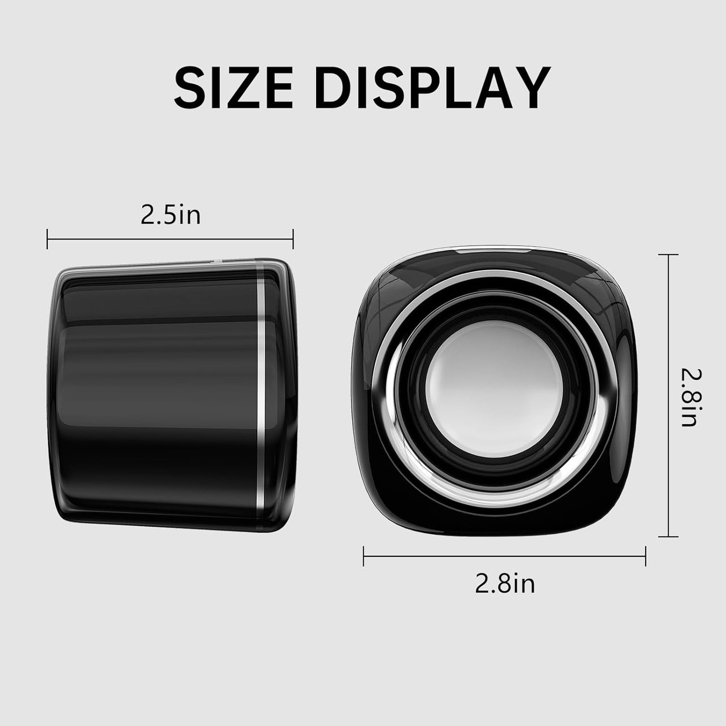 Bluetooth Computer Speakers for Desktop PC – USB Powered Mini 3.5mm AUX Speakers for PC, Laptop, Tablet | Compact and Portable Sound System