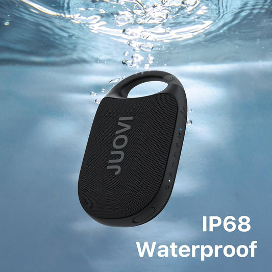 Monster Clip Portable Bluetooth Speaker – Loud Stereo Sound, 24H Playtime, IP68 Waterproof, Bluetooth 5.3, Built-in Carabiner
