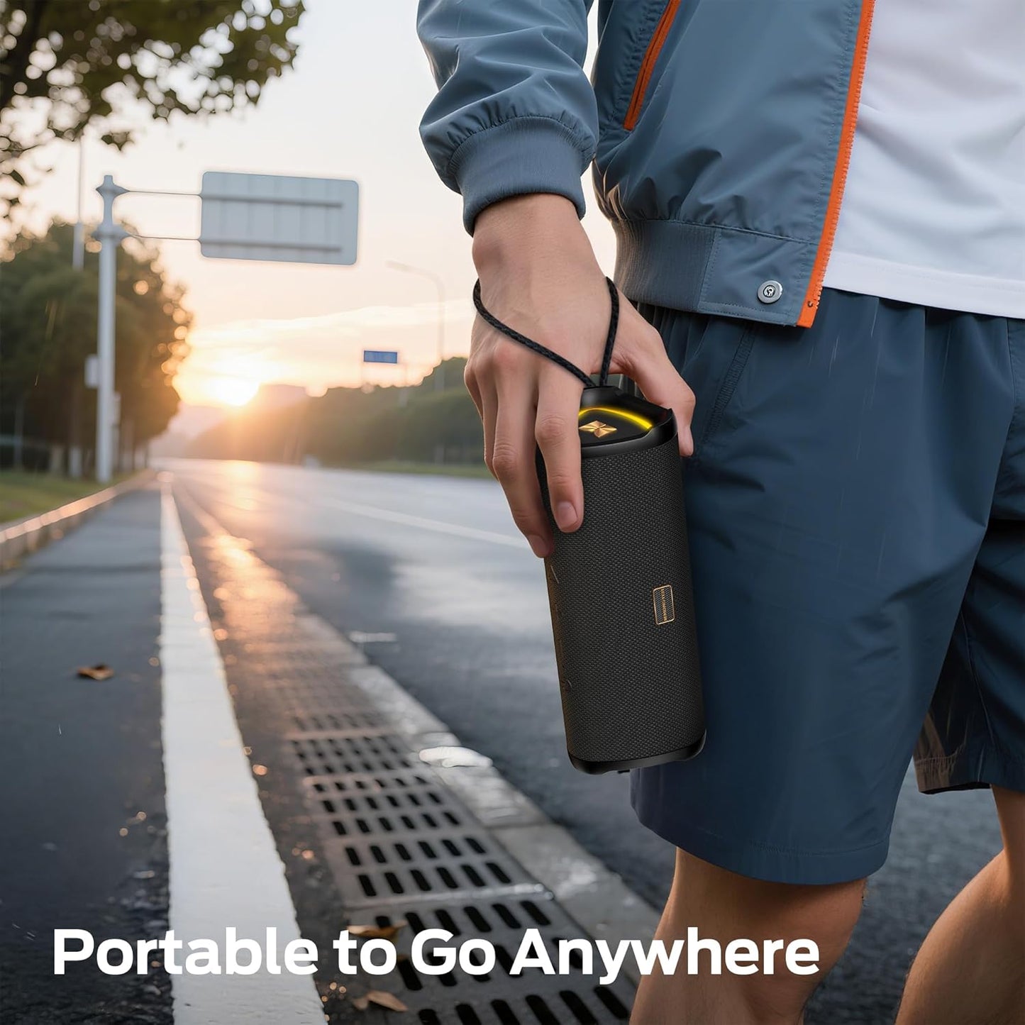 Monster Prism Portable Bluetooth Speaker – 20W Stereo Sound, IPX6 Waterproof, 24H Playtime, Bluetooth 6.0, TWS Wireless Speaker