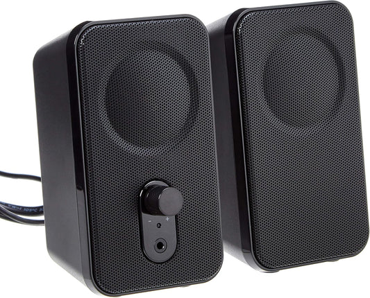 Computer Speakers for Desktop or Laptop PC, AC-Powered, USB powered (US Version), Black