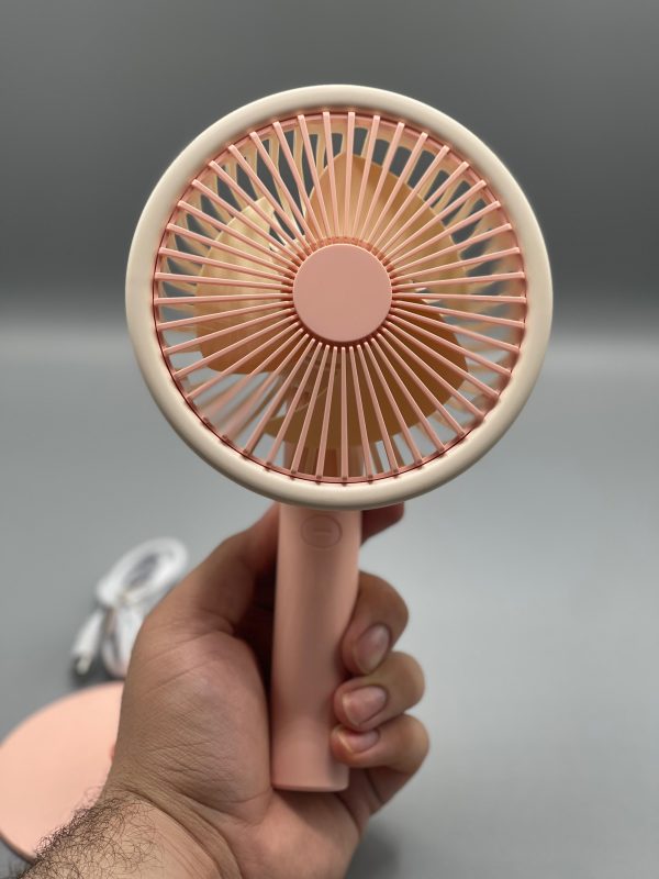 Mini Portable Electric Fan For Students, Dorm Room – Usb Rechargeable, Quiet Desktop Fan – Compact Volcanic Ash Design – ( Random Color )