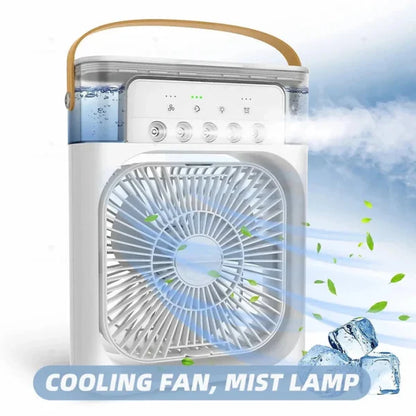 Portable Air Conditioner Fan Usb Electric Fan , Fine Mist Water, And Humidifier Function – Random Color 9.5 Inch