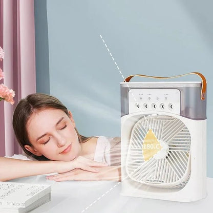 Portable Air Conditioner Fan Usb Electric Fan , Fine Mist Water, And Humidifier Function – Random Color 9.5 Inch