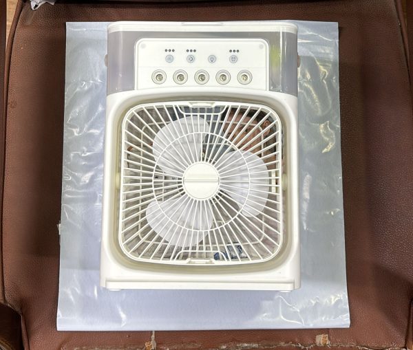 Portable Air Conditioner Fan Usb Electric Fan With Led Night Light, Fine Mist Water, And Humidifier Function | Led Night Light Water Mist – Random Color 12 Inch