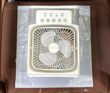 Portable Air Conditioner Fan Usb Electric Fan With Led Night Light, Fine Mist Water, And Humidifier Function | Led Night Light Water Mist – Random Color 12 Inch