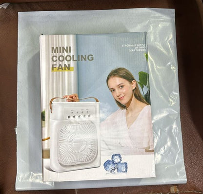 Portable Air Conditioner Fan Usb Electric Fan With Led Night Light, Fine Mist Water, And Humidifier Function | Led Night Light Water Mist – Random Color 12 Inch